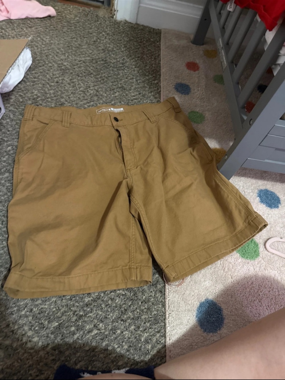 Carhartt Men's Flat Front Work Shorts in Brown